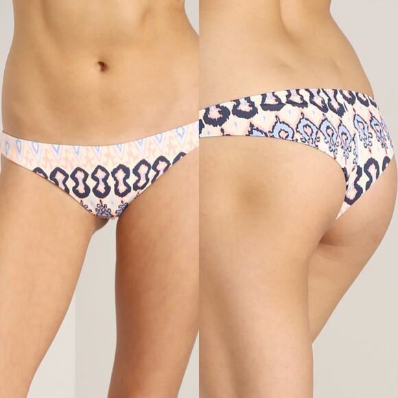 REVOLVE Eberjey L Bleached Blues Boho Skimpy Low Rise Cheeky Bikini Bottom - Picture 2 of 11